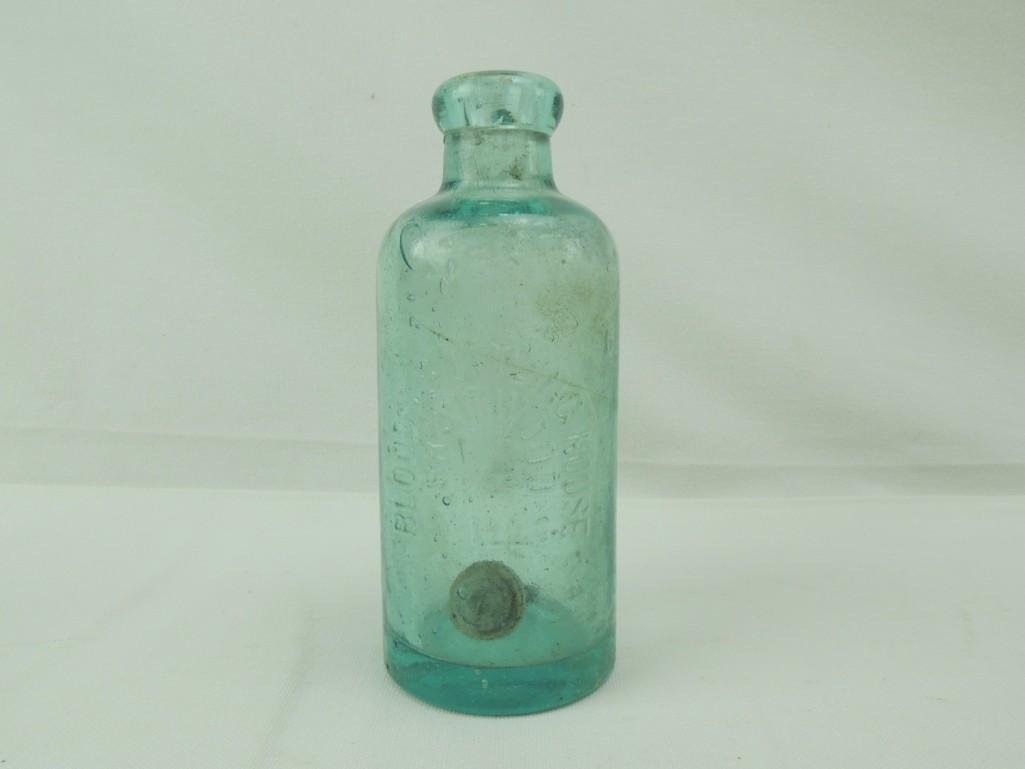 Bloods Bottling House Braidwood Ill. Hutchinson Bottle: In house shipping available for all lots