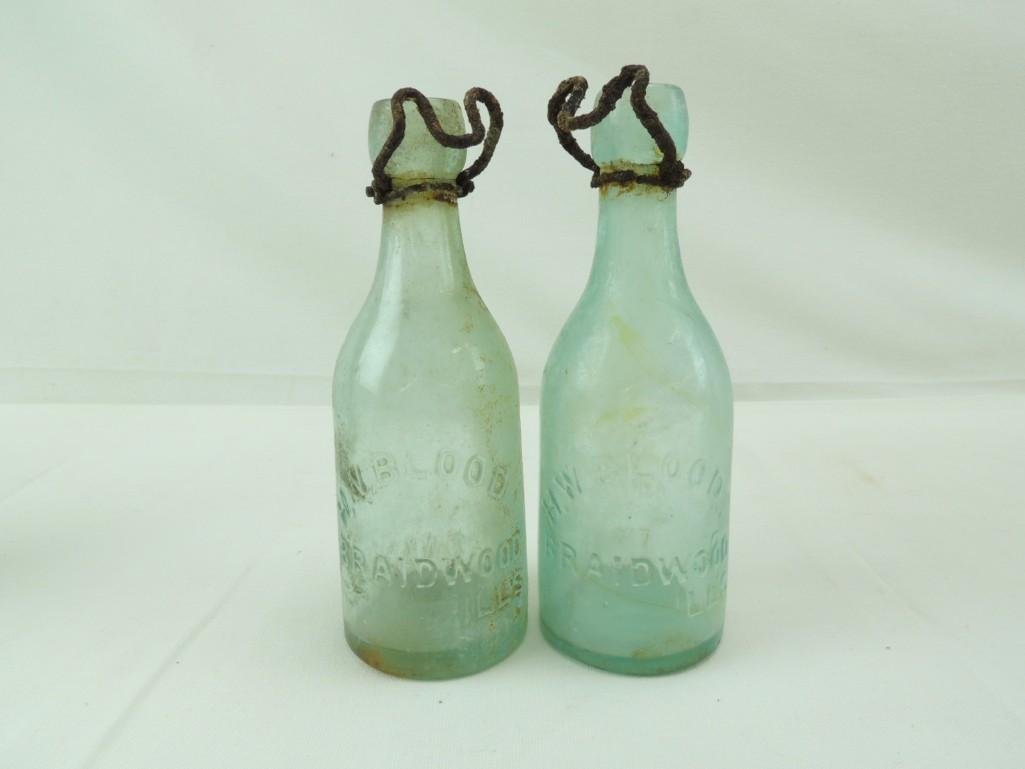 H.W. Blood Braidwood Ill. Group of 2 Hutchinson Bottles (1 of 2)
