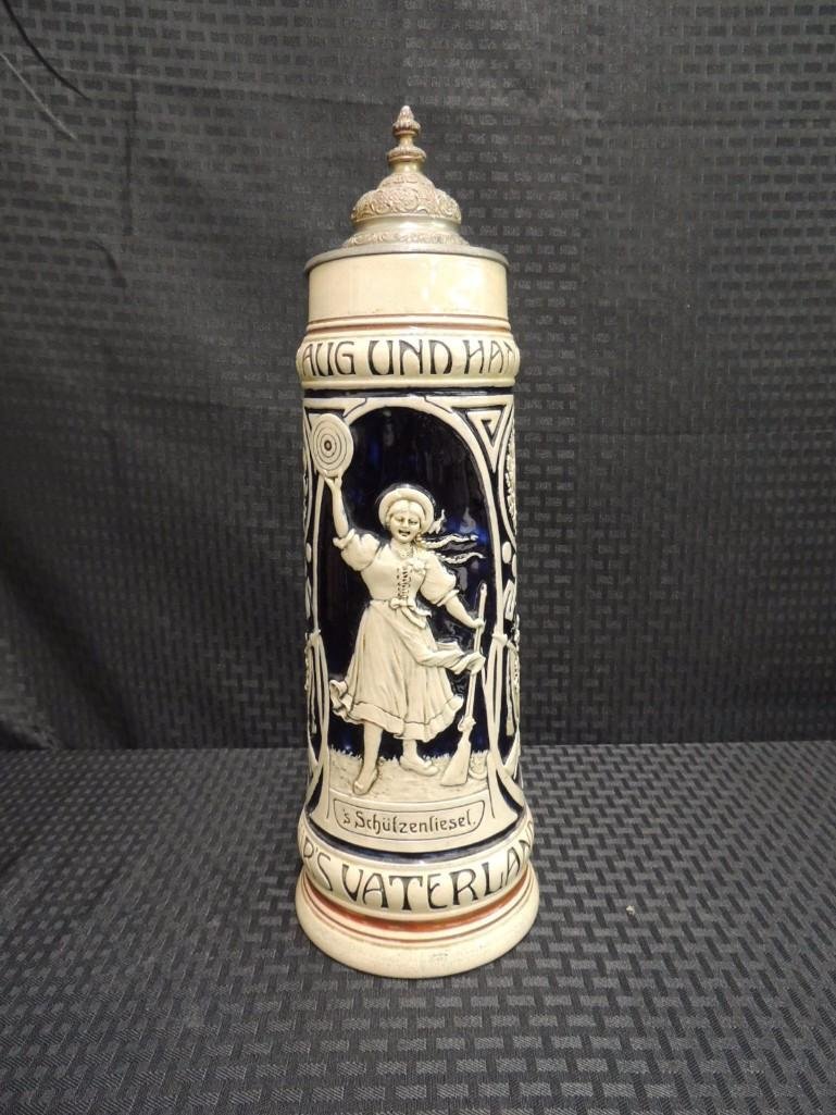 2 Liter German Made Stein Featuring Huntress, Targets, (1 of 6)