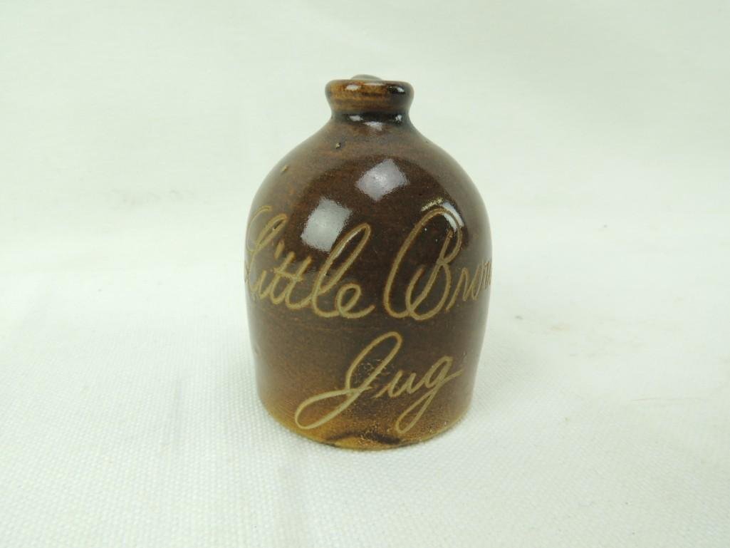 Little Brown Jug Souvenir Miniature Stoneware Jug (1 of 2)