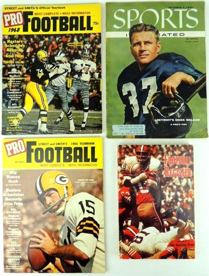 Group of 4 1950's and 60's Pro Football Magazines (1 of 5)