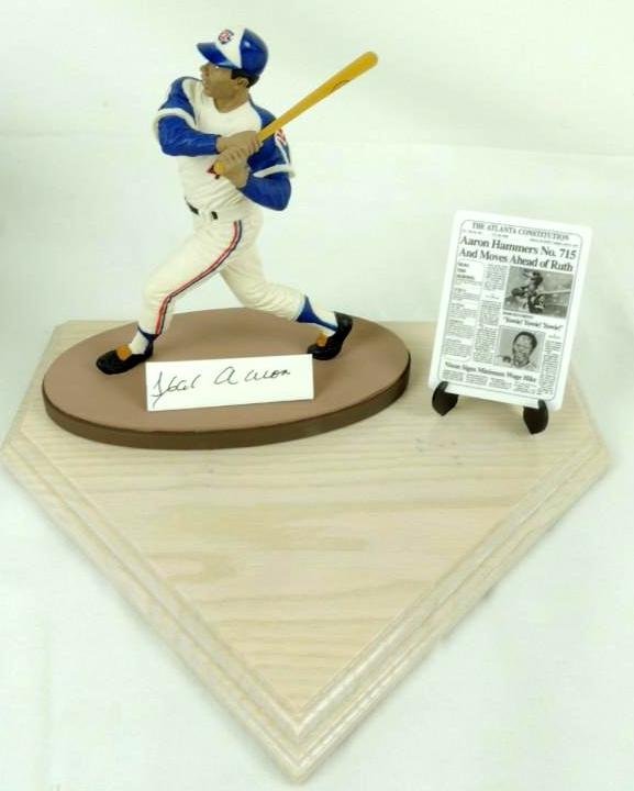 Hank Aaron Signed Limited Edition Gartlan Figurine with (1 of 6)