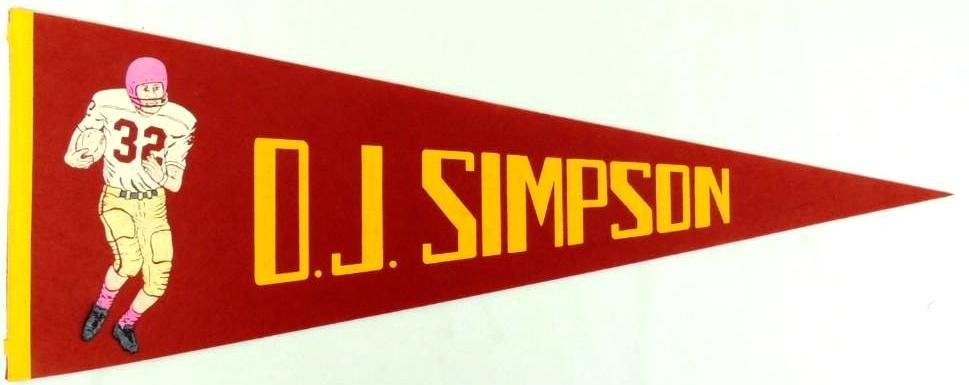 1966 USC O.J. Simpson Pennant (1 of 1)