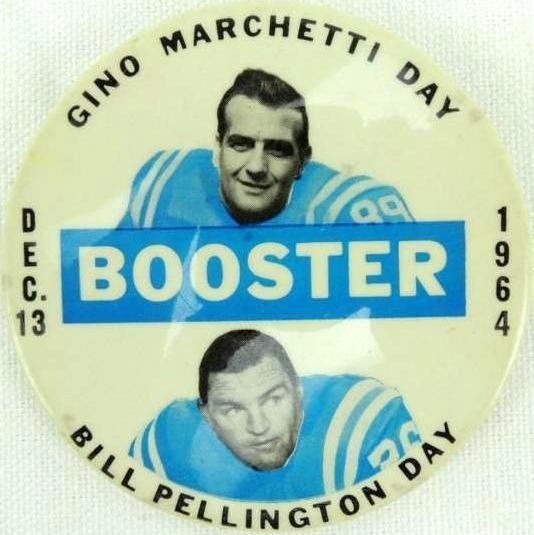 1964 Gino Marchetti and Bill Pellington Day 3" Button (1 of 2)