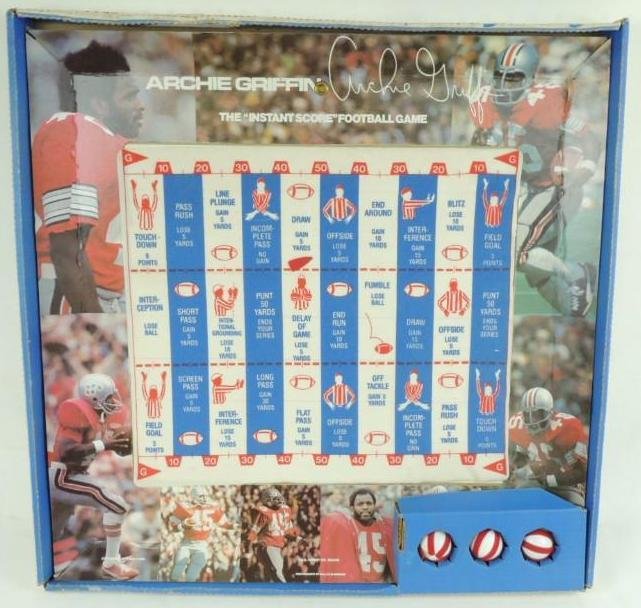 Rare 1975-76 Archie Griffin Toss Game, Griffin at OSU: 21"x24" Featuring Terry Bradshaw, Dick Butkas, and More