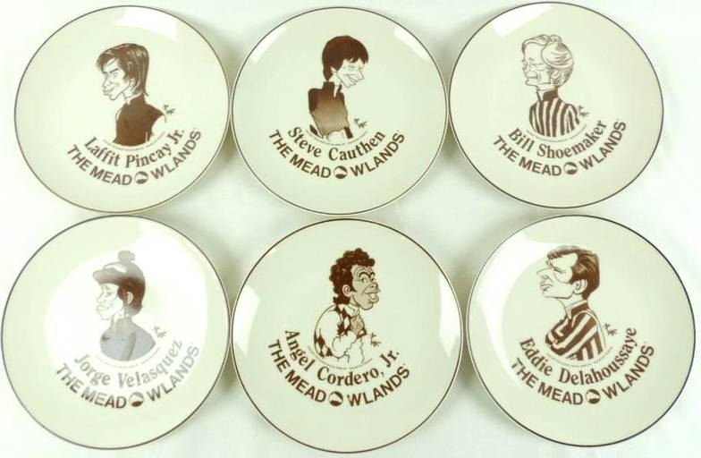 1983 Complete Set Of Yonkers Race Track Jockey Plates