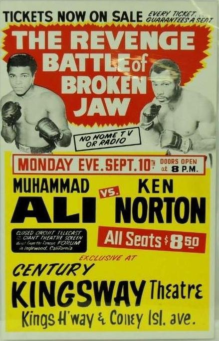 Muhammad Ali vs Ken Norton Boxing Poster September 10th (1 of 1)