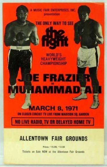 1971 Joe Frazier vs Muhammad Ali Boxing Poster March (1 of 1)