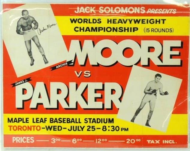 Archie Moore vs James Parker Boxing Poster July 25th (1 of 1)