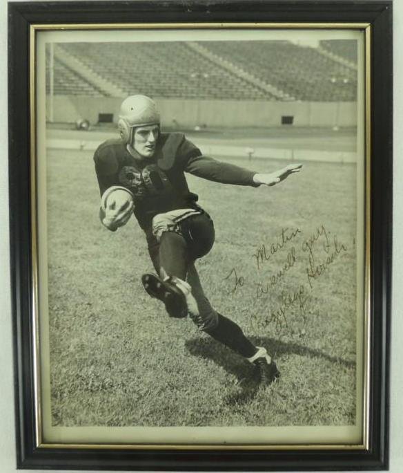 Elroy "Crazy Legs" Hirsch Signed Press Photo Framed (1 of 2)
