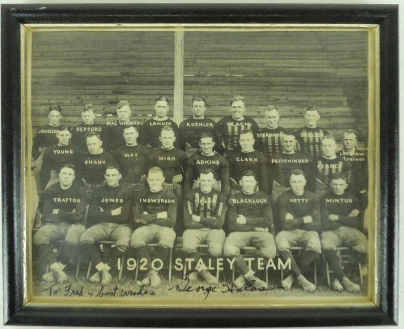 1920 Chicago Staley Team Photo George Halas Signed (1 of 1)