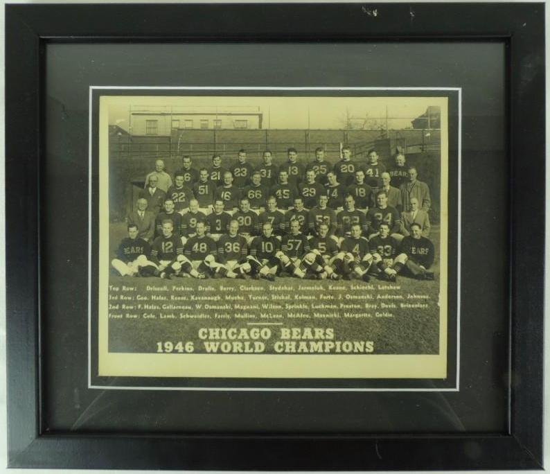 1946 Chicago Bears World Champions Framed Team Photo  (1 of 1)