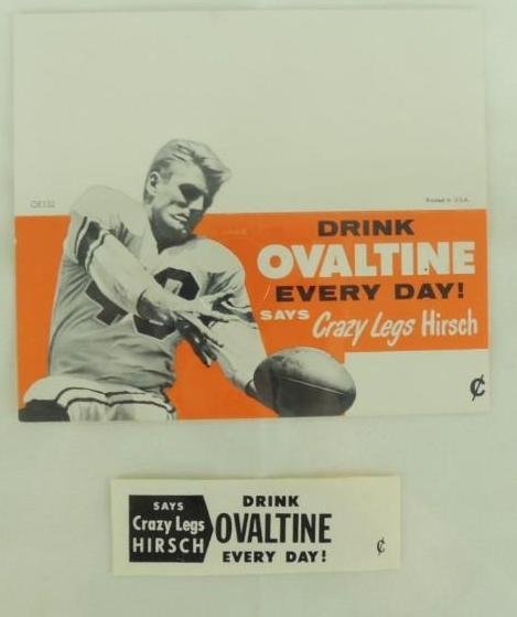 1950's Crazy Legs Hirsch Drink Ovaltine Advertisement (1 of 1)