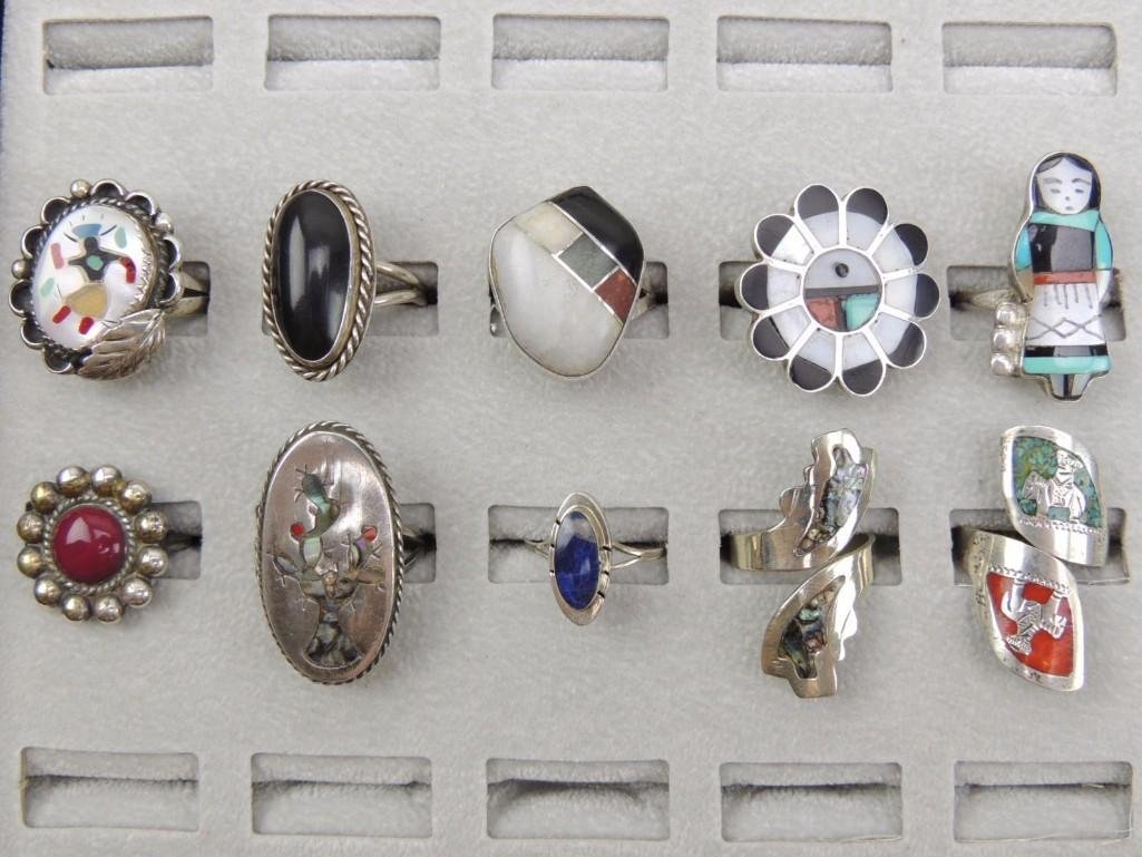 Sterling Silver Rings Lot of 10 (1 of 1)