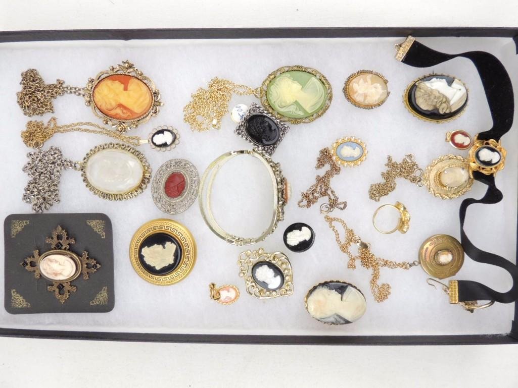 Vintage Cameo Jewelry Lot (1 of 2)