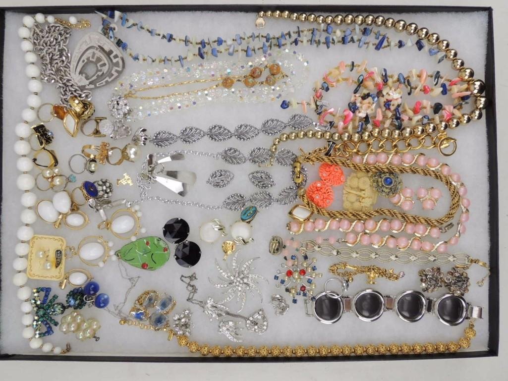 Vintage Costume Jewelry Lot Some Signed: Some Pieces Signed BOGOFF, EMMONS, AUSTRIA, MONET