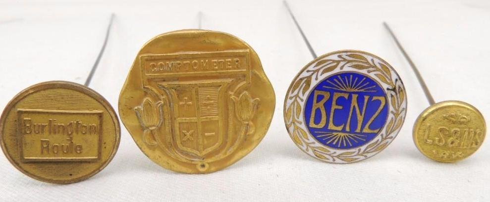 Vintage Advertising Hat Pins Lot (1 of 2)