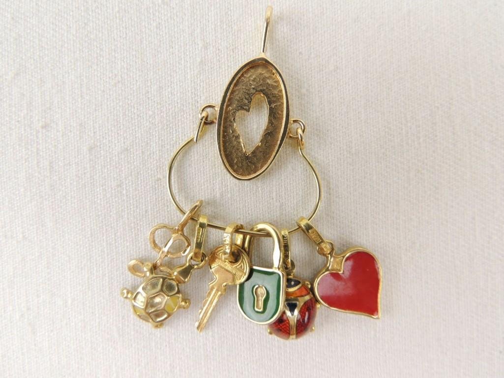 14k Gold Mini Charms on 14k Ring (1 of 2)