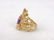 14k Gold Amethyst Cocktail Ring - 2