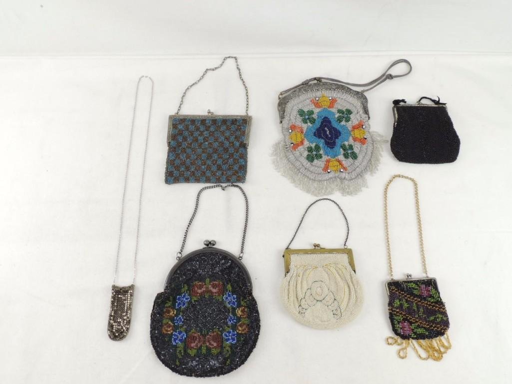 Vintage 1920's Beaded and Mesh Handbags Group of 7 (1 of 5)