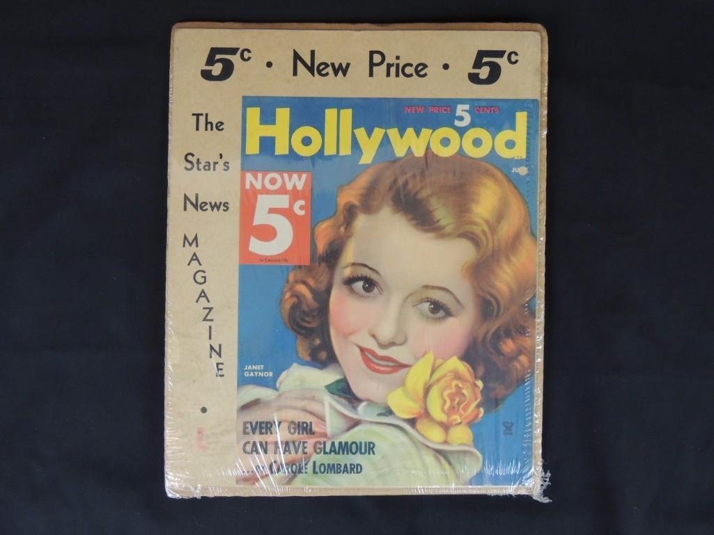 Hollywood Magazine News Stand Cardboard Advertisement: 10 1/2"x13"