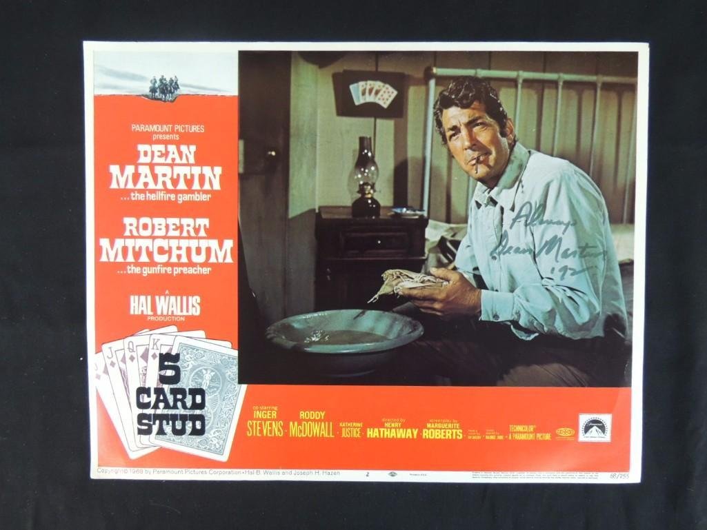 Dean Martin Signed 5 Card Stud Movie Poster (1 of 2)