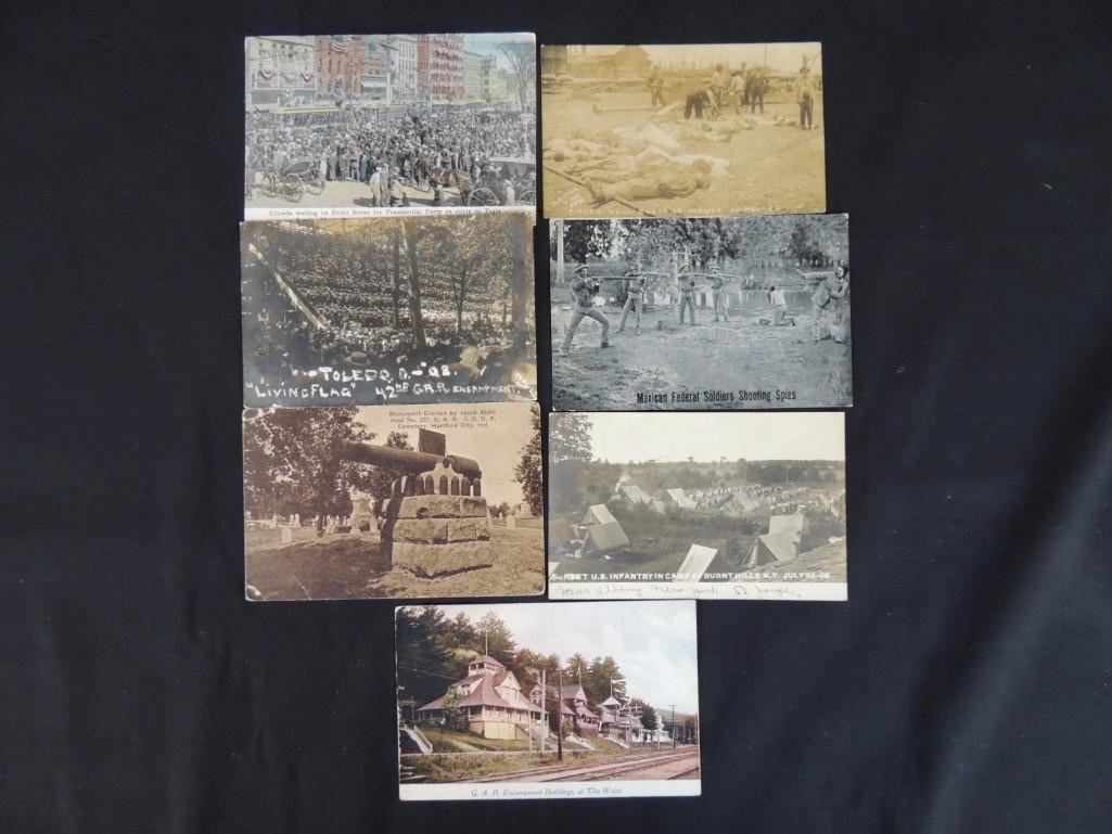 Group of 7 Military Fort Postcards and More (1 of 4)