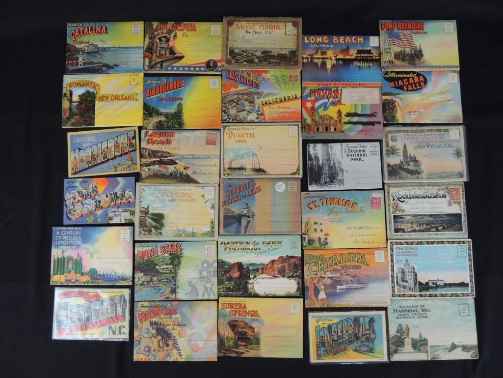Group of 30 1930's and 40's Souvenir Postcard Folders (1 of 9)