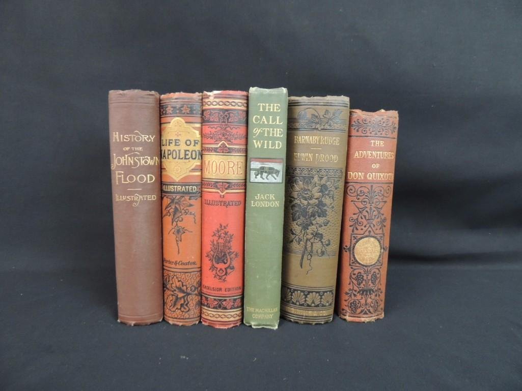 Group of 6 Antique Books Featuring Dickens Works, Life (1 of 2)
