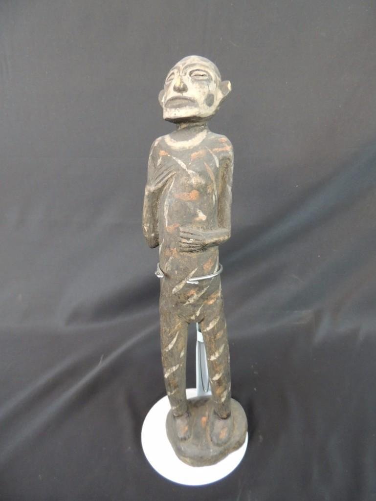 Wood Carved Tribal Statue with Shell Eyes  (1 of 4)