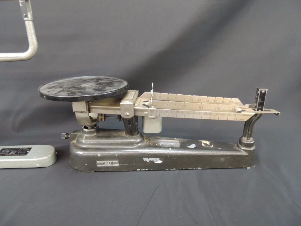 Group of 2 Triple Beam Balance Scales, Central: All for one money