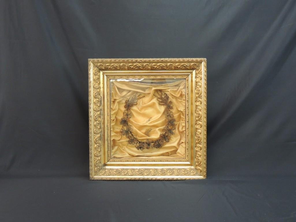 Antique Wedding Keepsake Shadowbox with Gilded Frame  (1 of 1)