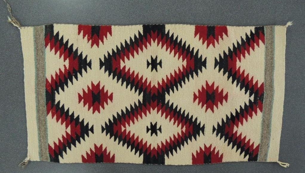 Antique Red and Black Native American Indian Blanket (1 of 1)