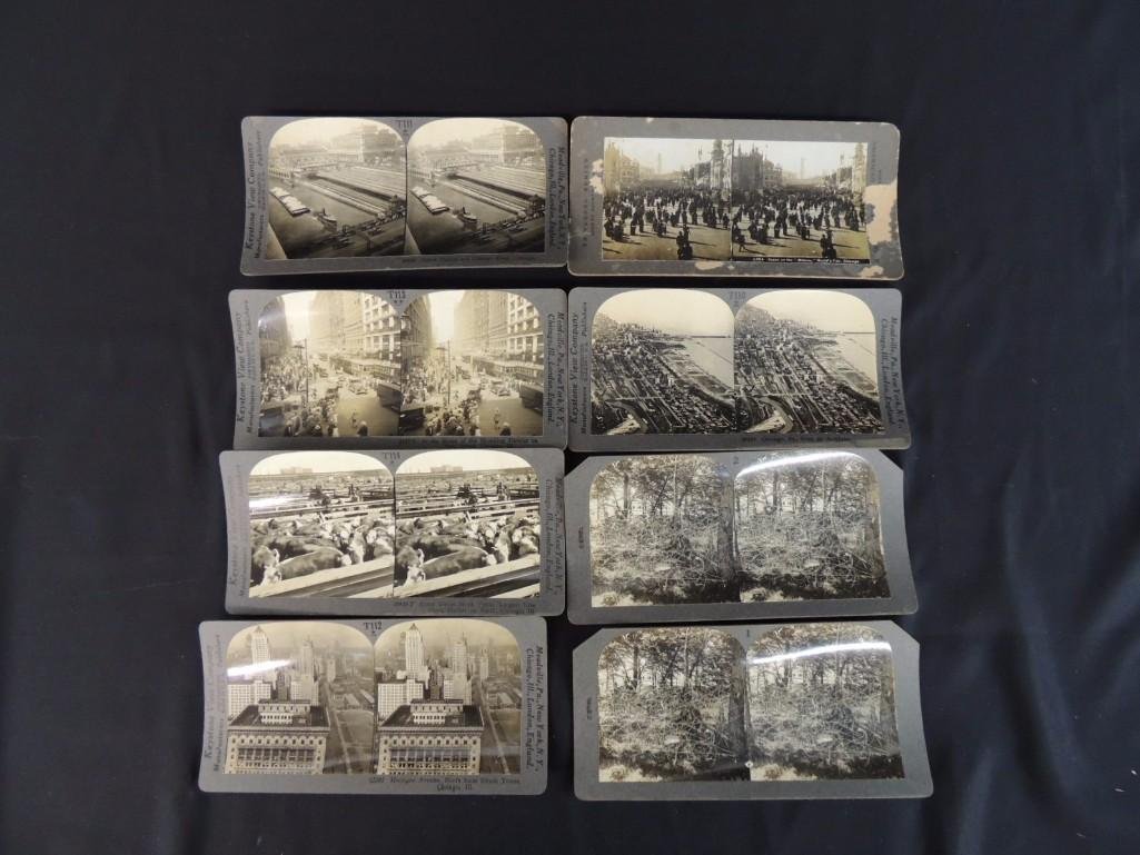 1893 World's Fair and Chicago Stereo views Group of 8: All for one money