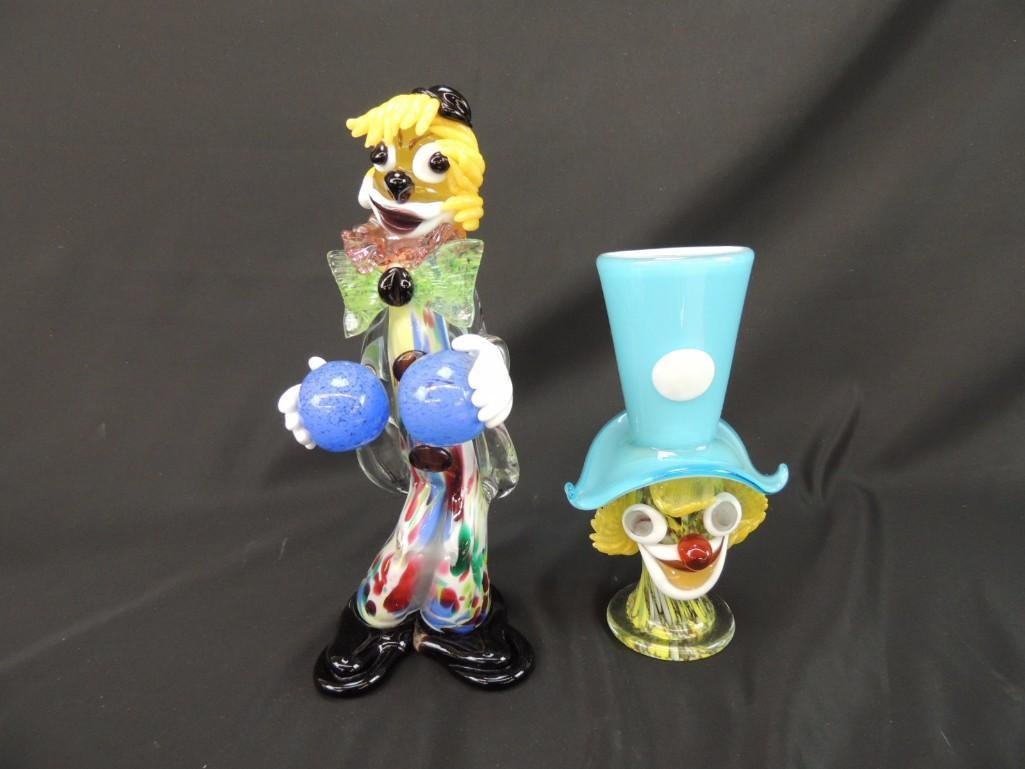 Group of 2 Murano Art Glass Figural Clowns (1 of 4)