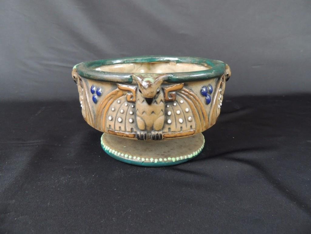 Amphora Owl Pattern Art Pottery Bowl (1 of 4)