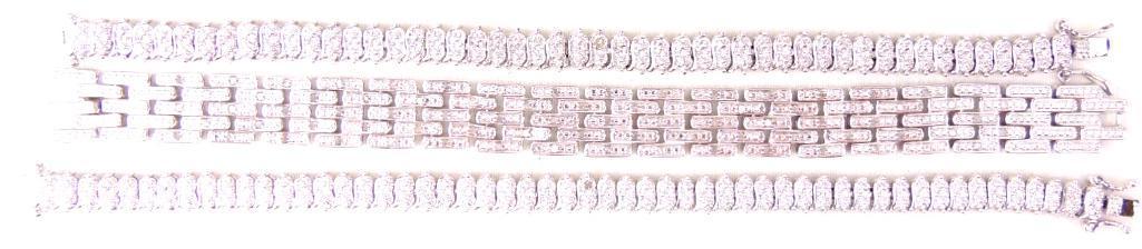Lot of 3 Sterling Silver Tennis Bracelets (1 of 2)