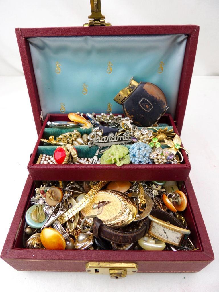 Boxed Lot of Vintage Costume Jewelry (1 of 1)