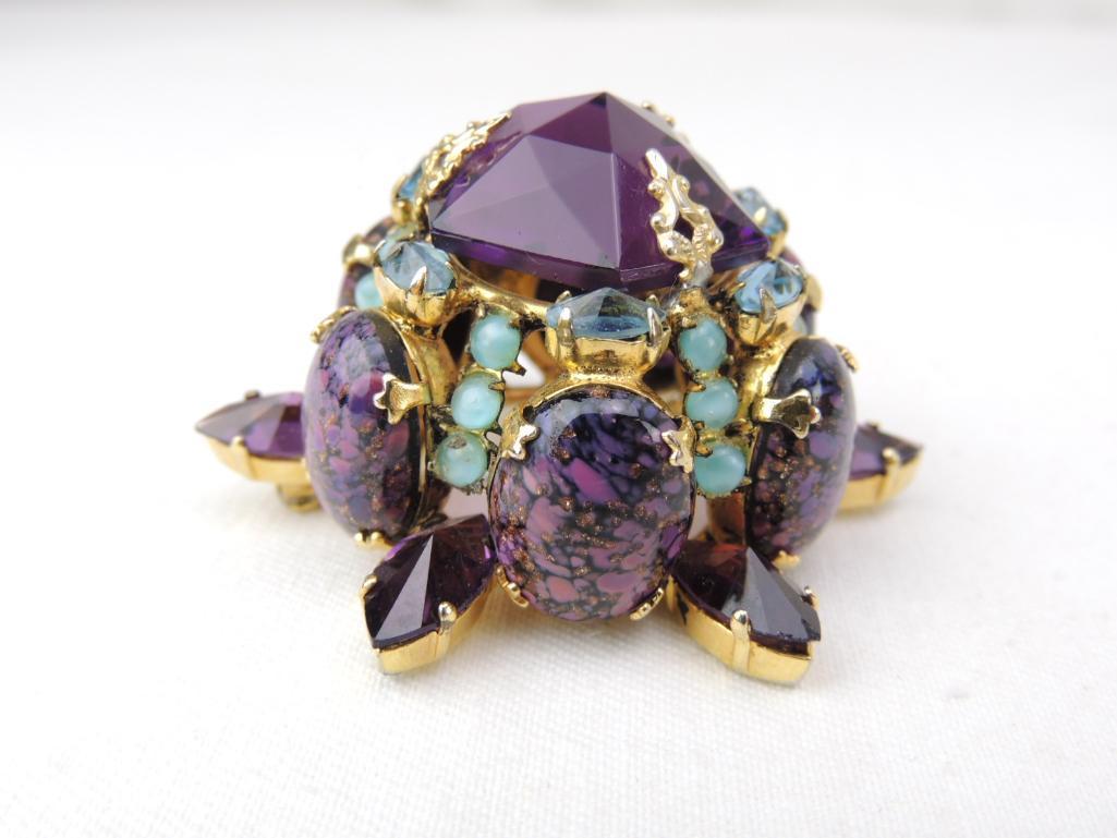 Vintage Signed SCHREINER NEW YORK Costume Brooch (1 of 5)