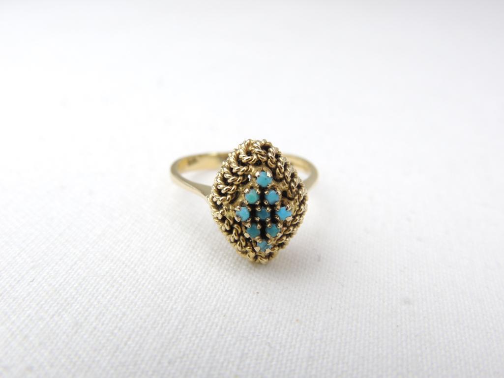 10k Yellow Gold Turquoise Ring (1 of 3)