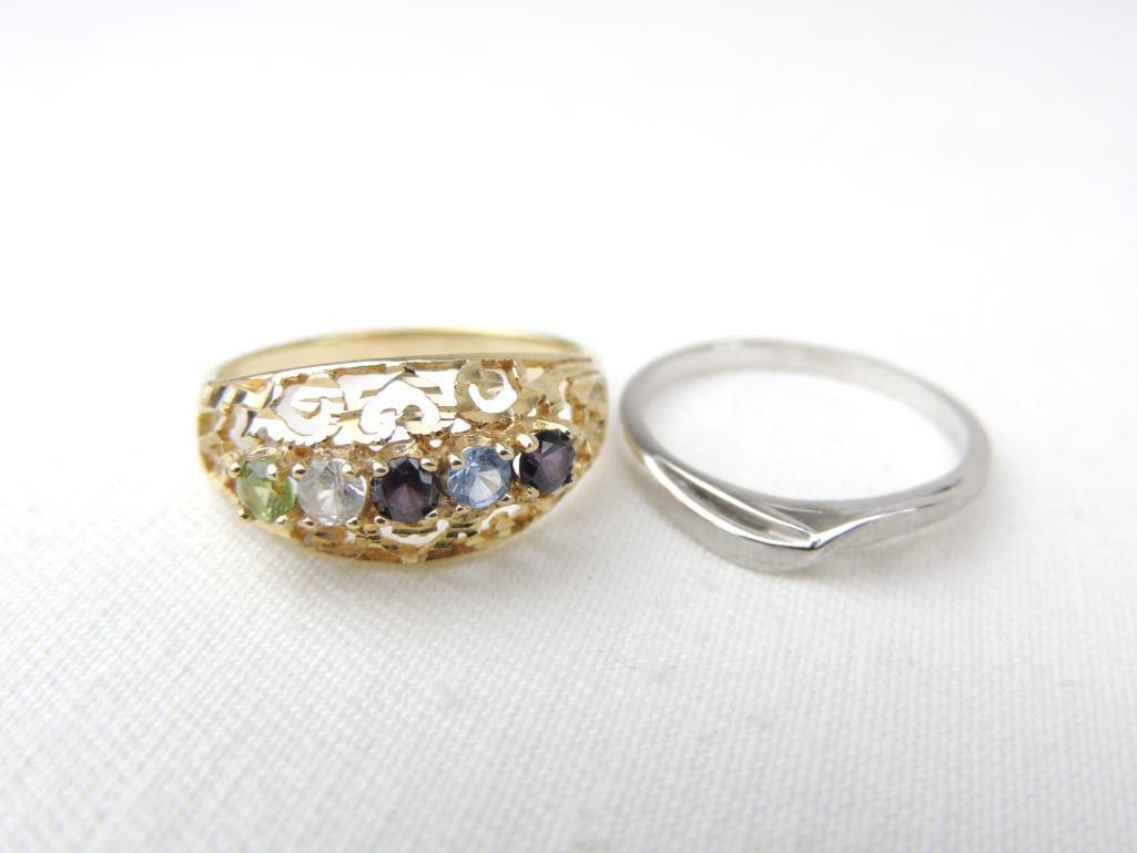 10k Gold Scrap Rings Lot of 2: Sizes 10, 8.5, 5.4 grams