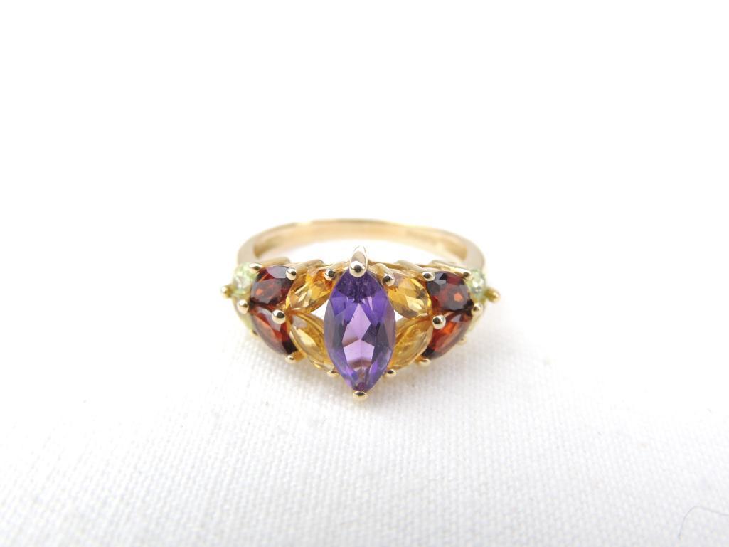 14k Yellow Gold Multi-Gemstone Ring (1 of 3)