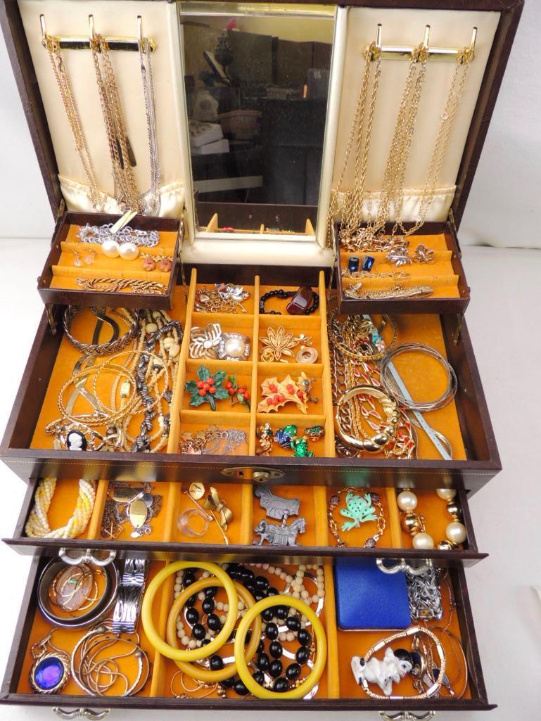 Boxed Lot of Vintage Costume Jewelry (1 of 2)