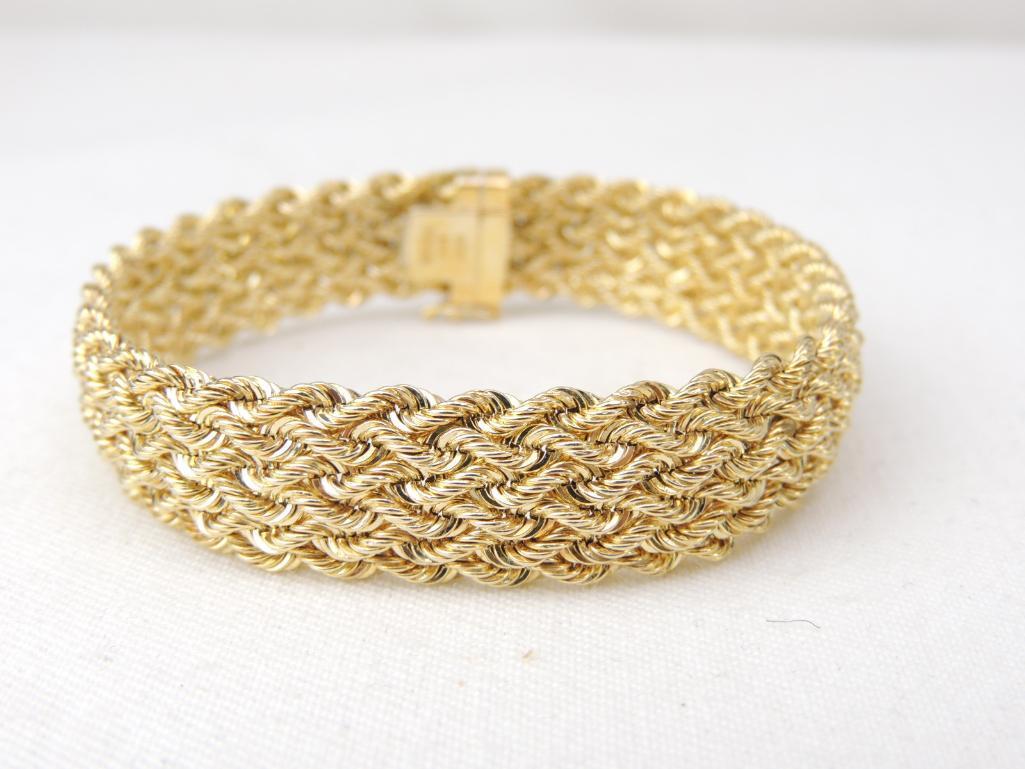 14k Yellow Gold Braided Bracelet (1 of 3)