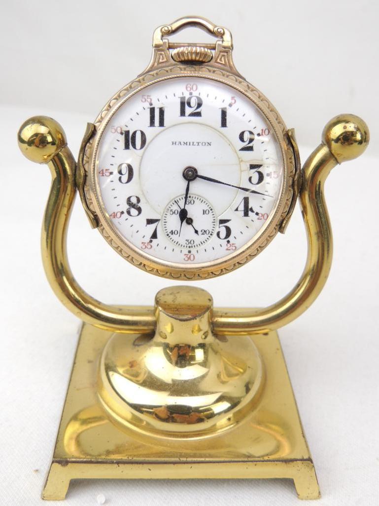Hamilton Model 992 21 Jewels Pocket Watch With Stand (1 of 2)