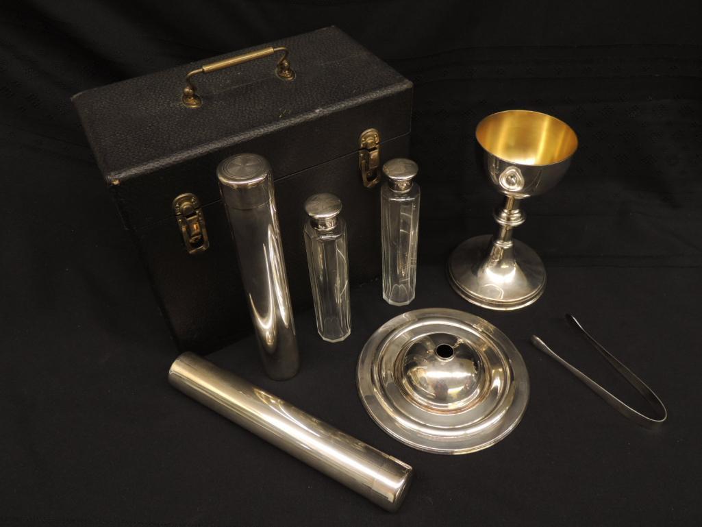 Vintage Gorham Silver Priest's Communion Set with Case (1 of 7)