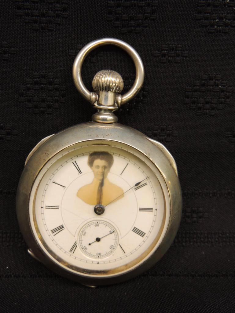 Antique Illinois Watch Co Pocket Watch with Victorian (1 of 3)