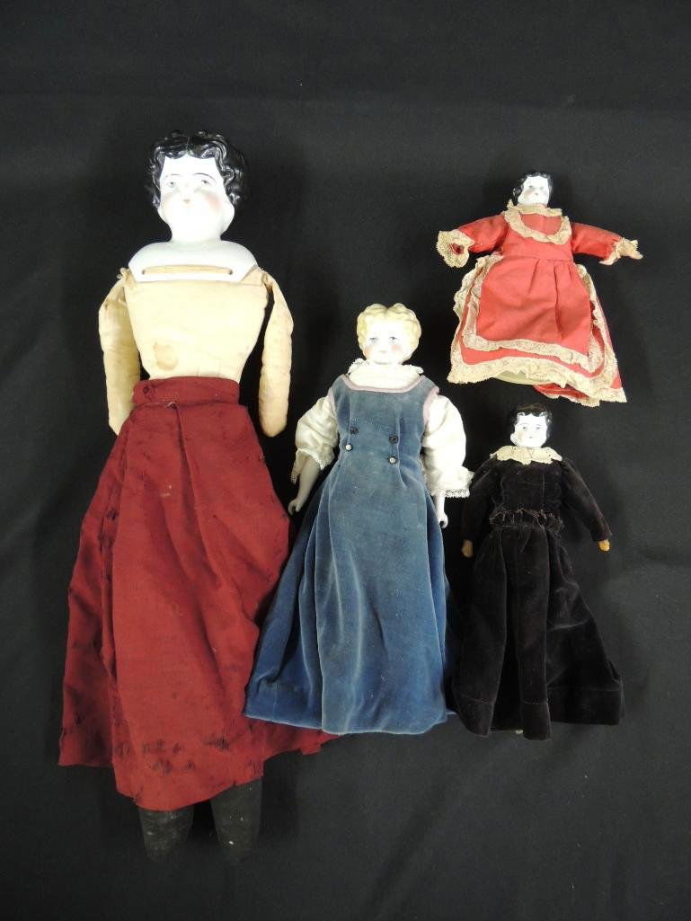 Group of 4 Antique China Head Dolls (1 of 8)