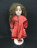 Antique Bisque Doll with Red Dress