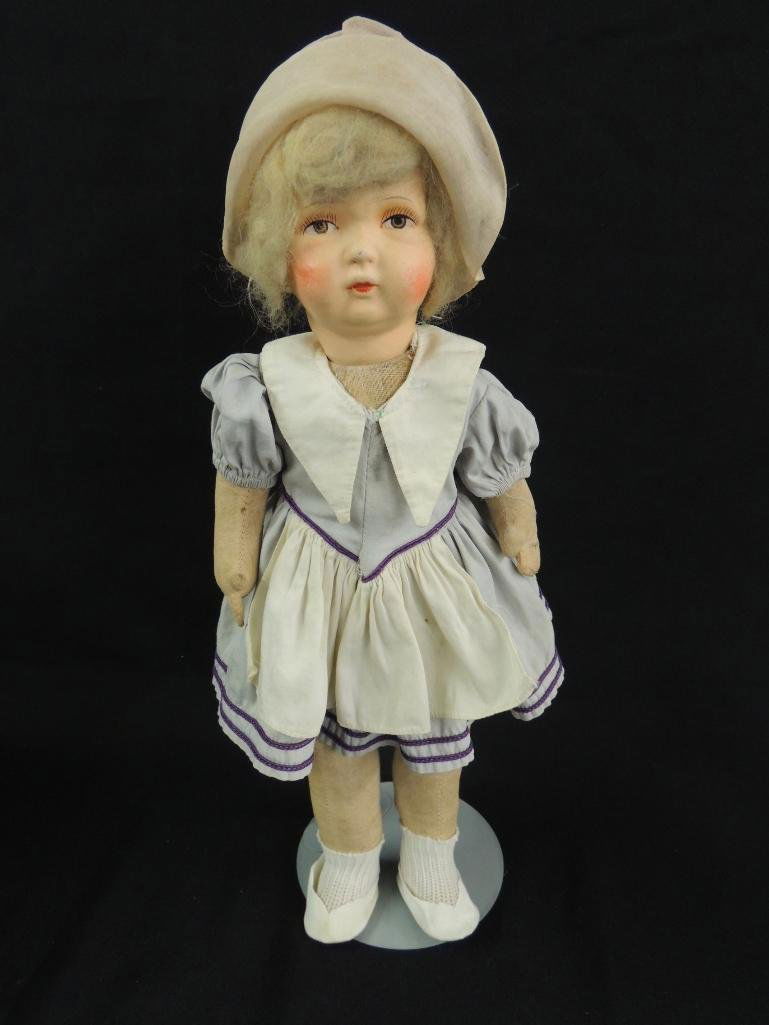 Antique Paper Mache Doll with Original Clothes (1 of 4)